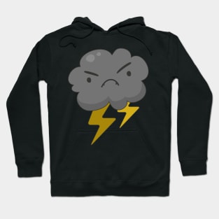 Angry Cloud With Lightning Thunderstorm Weather Hoodie